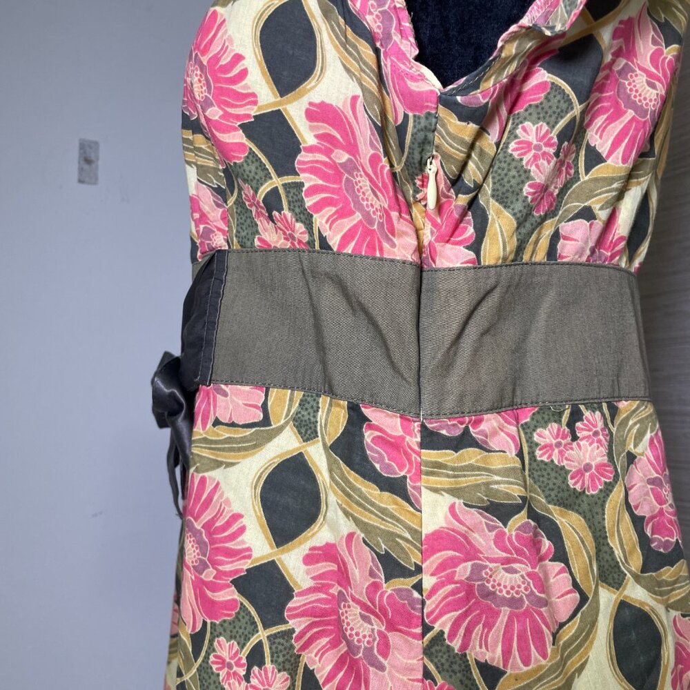 Women's Size 8 Free People Floral Empire Waist V-Neck Dress - Picture 8 of 11